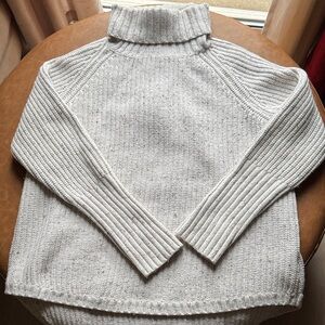 H&M turtleneck sweater. Specks of grey and tan. Hi/Lo. Excellent condition.